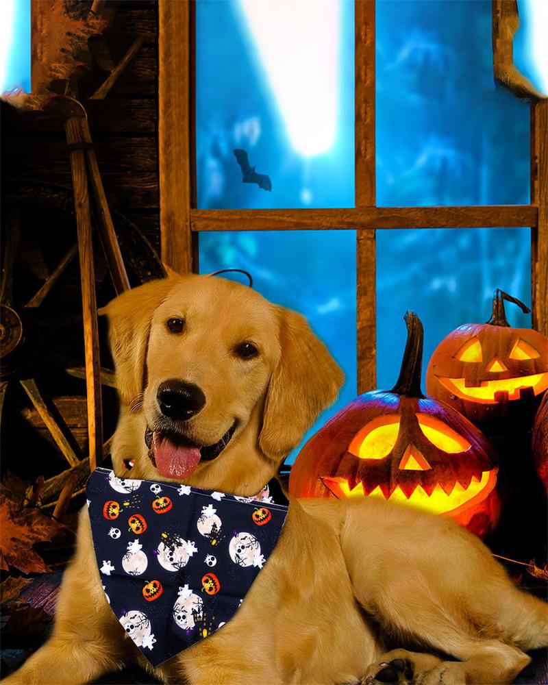 

Halloween Dog Bandanas Pet Costumes Scarf Neckerchief Drool Bibs Pet Dog Cat Accessories, Style5