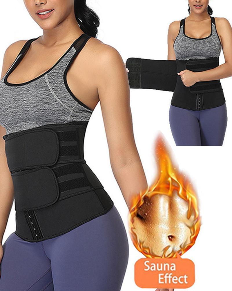 

Waist Trainer Thermo Sweat Belt Tummy Body Shaper, Black