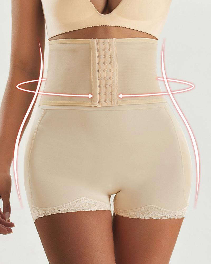 

High Waist Tummy Control Hip Enhancer Waist Trainer Slimming Body Shapewear, Nude