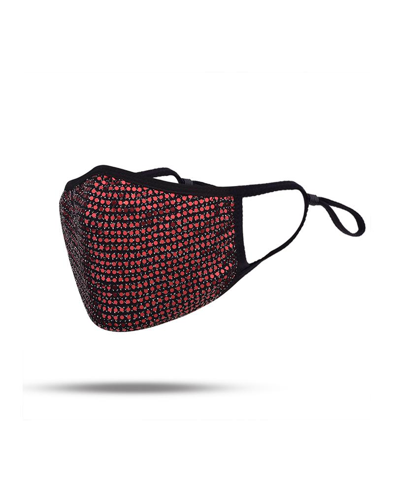 

Studded Breathable Face Mask, Red