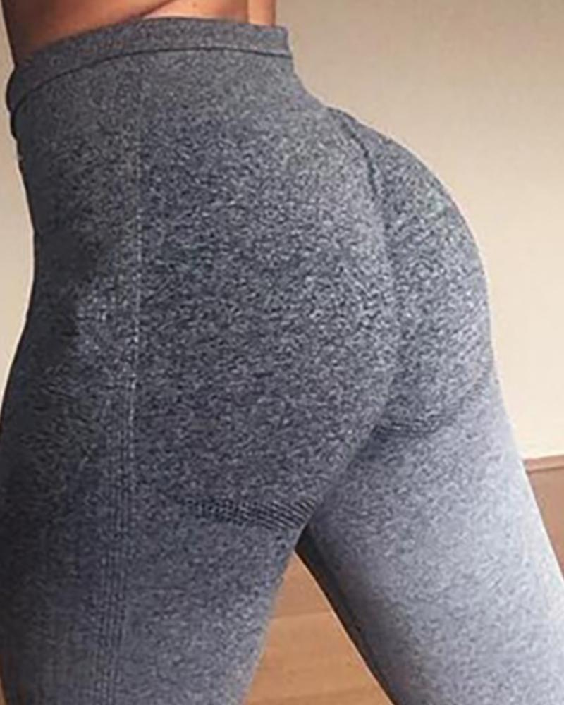 

High Waist Ombre Tummy Control Sporty Pant, Gray