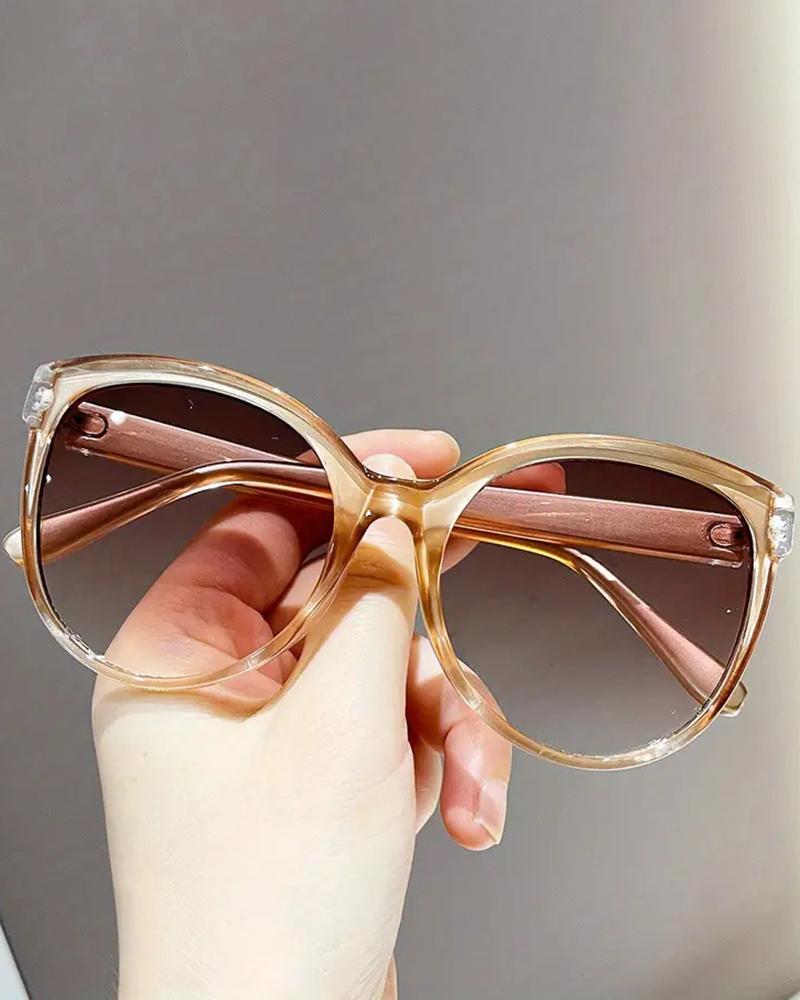 

1Pair Gradient Color Cat Eye Frame Sunglasses, Style2
