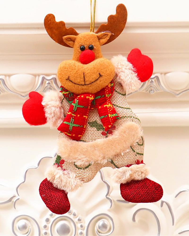 

Christmas Tree Hanging Doll Santa Claus Ornament Snowman Elk New Years Party Toy Decoration, Style3