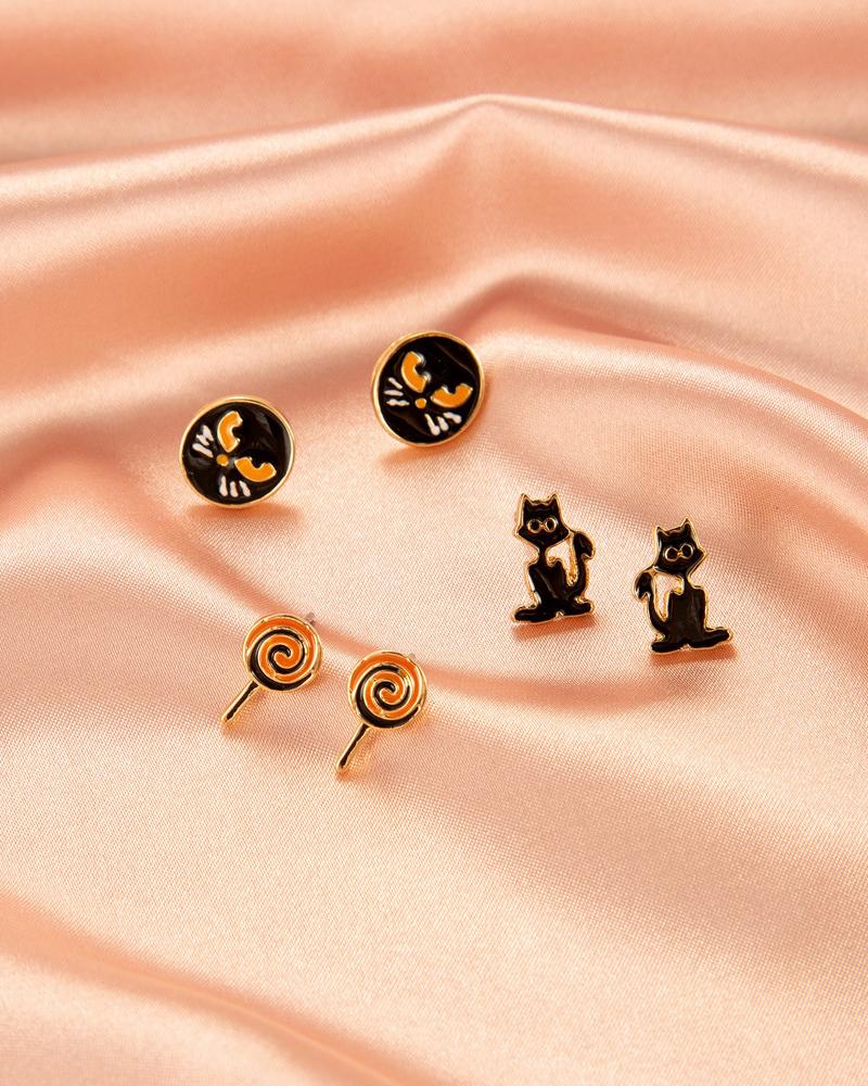 

3PCS Halloween Mixed Pattern Earring, Style2