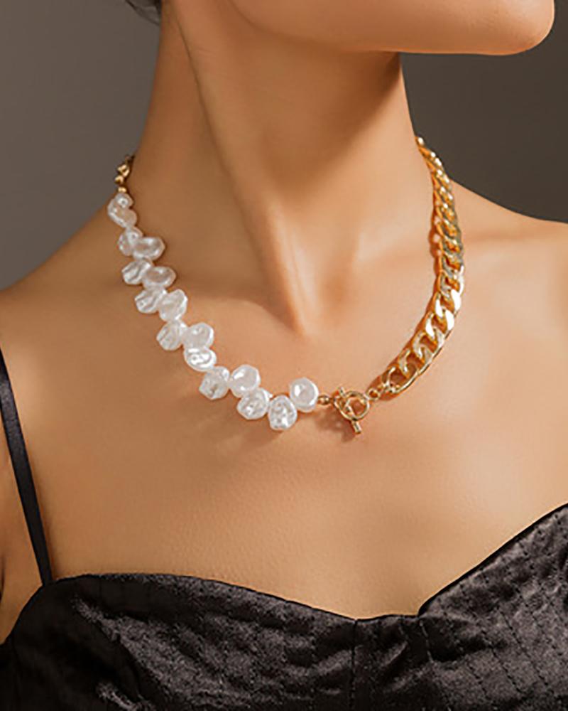 

Beaded Decor Chain Necklace, Style1