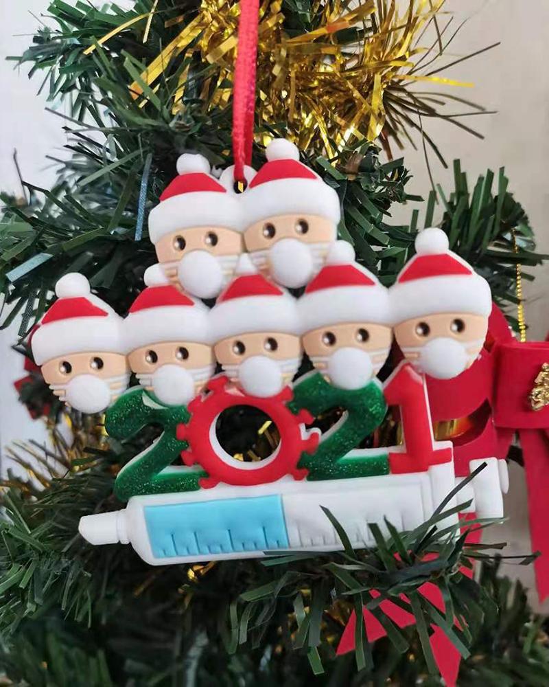 

2021 Xmas Christmas Tree Hanging Pendant Ornaments Family Ornament Decor, Style7