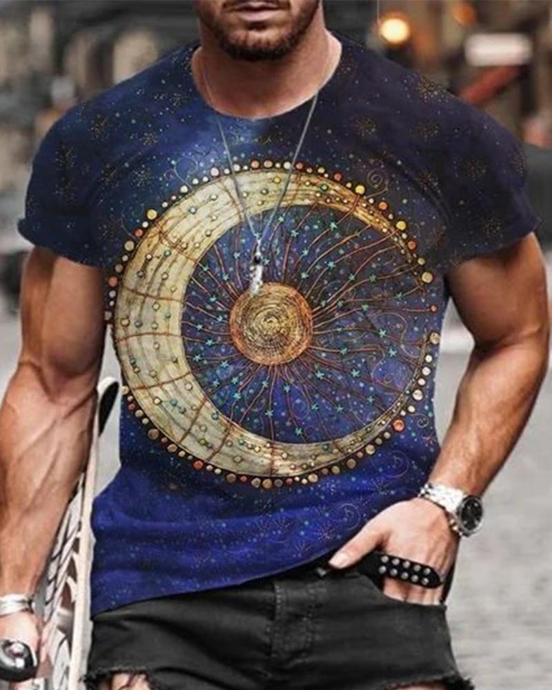 

Cartoon Graphic Print Short Sleeve T-shirt, Multicolor