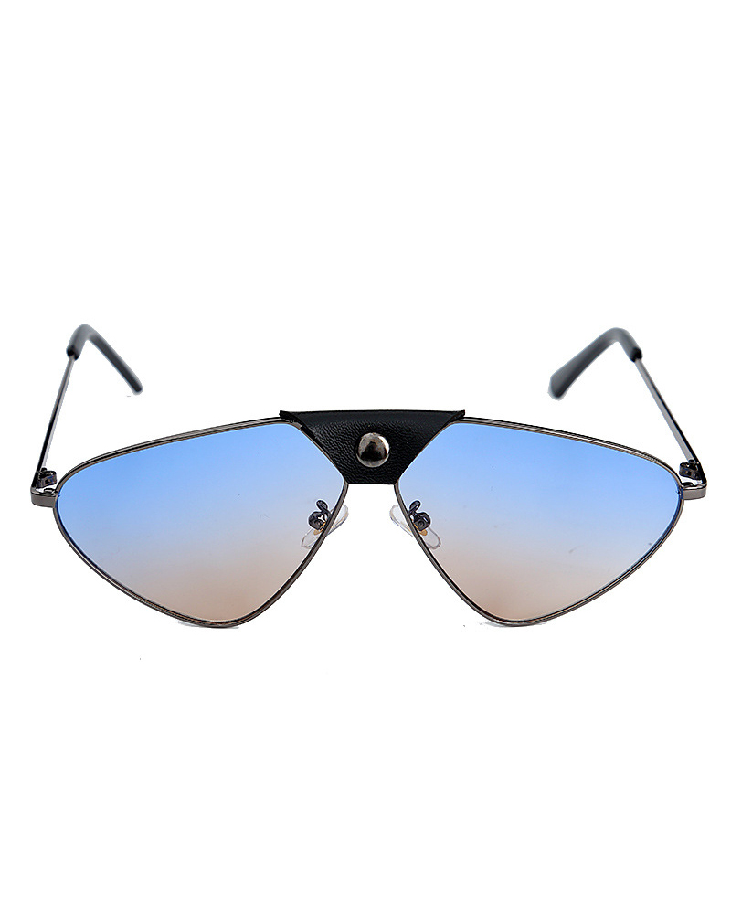 

Punk Retro Style Metallic Sunglasses, Blue