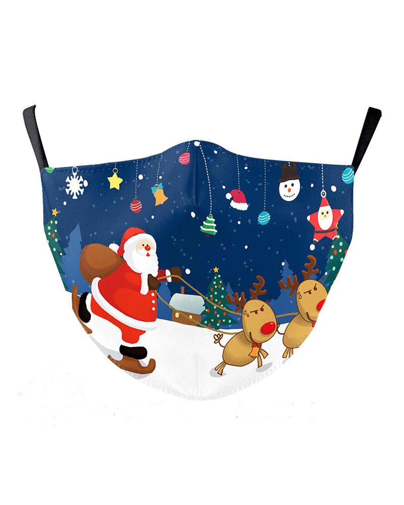 

Christmas Print Breathable Filter Face Mask, Style4
