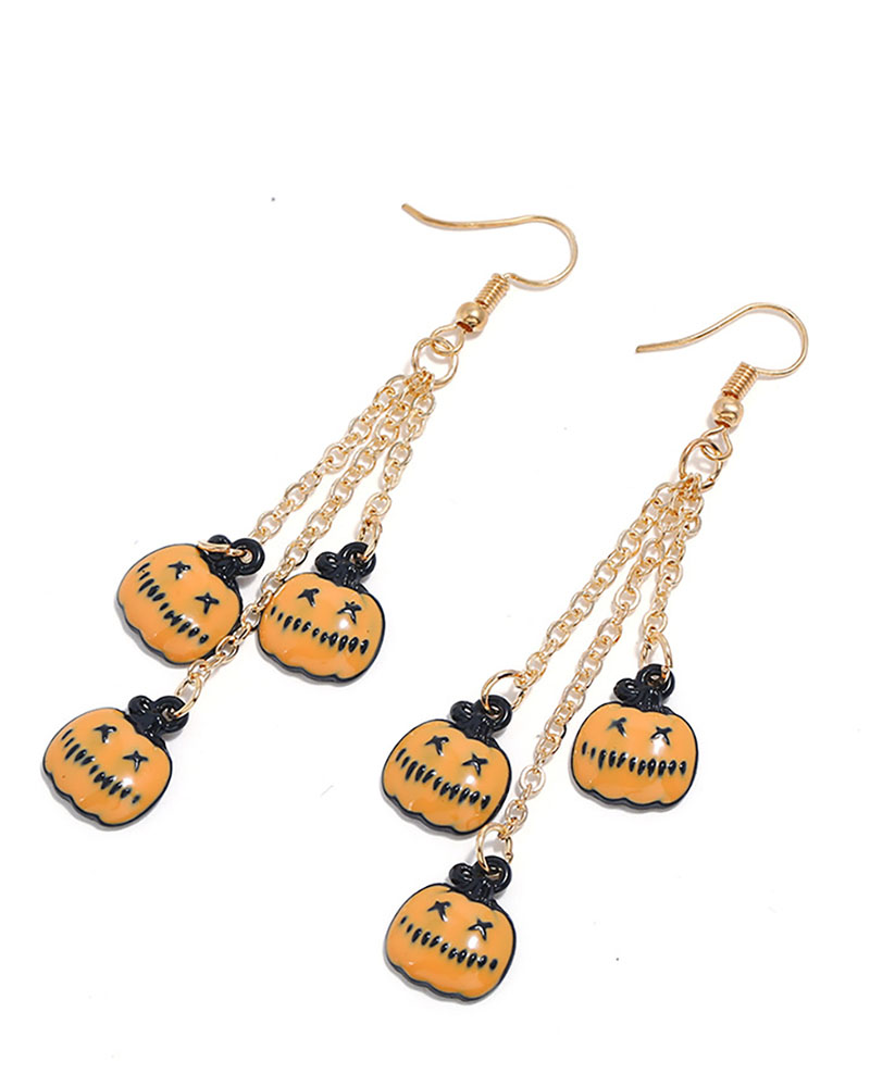 

Halloween Multi Pumpkin / Lip Drop Earrings, Yellow