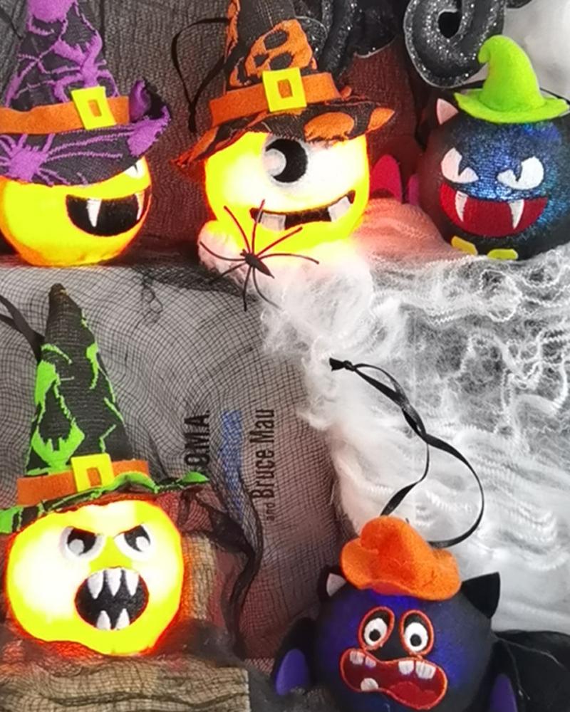 

Halloween Pumpkin Lantern Home Decor Front Door Wall Hanging Lighted Accessories Party Prop Ornaments, Style1