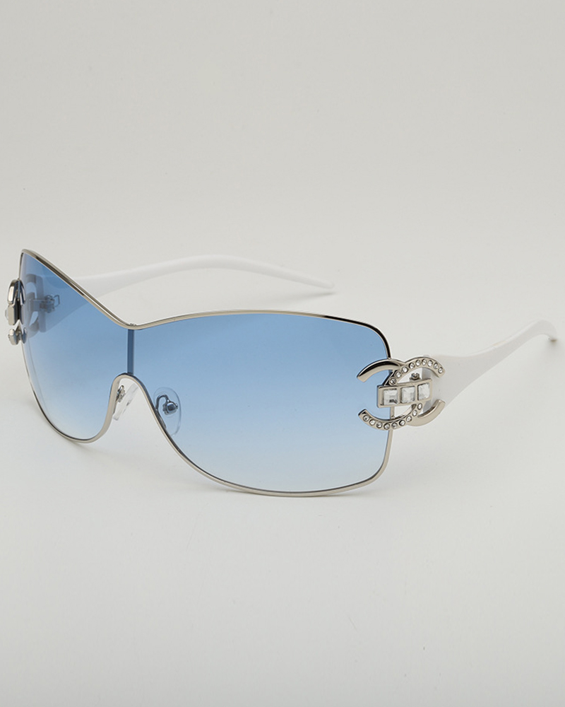 

1Pair Vintage UV Protection Trendy Tinted Sunglasses, Style5