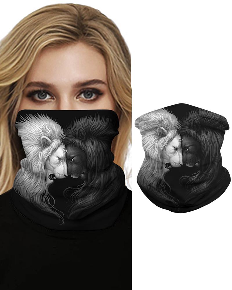 

Skull Girl Cartoon Animal Print Breathable Face Bandana Magic Scarf Headwrap Balaclava, Style1