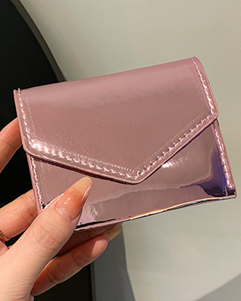 

Crocodile PU Leather Flap Purse Clutch Bag, Pink