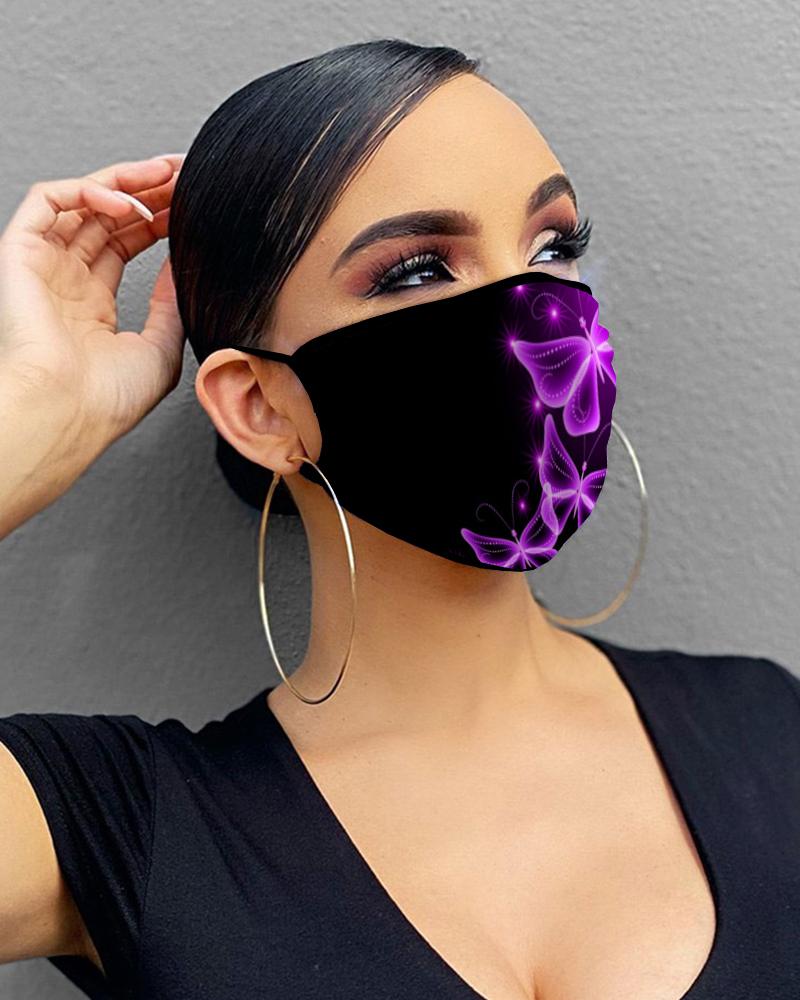 

Butterfly Print Breathable Mouth Mask Washable And Reusable, Style10
