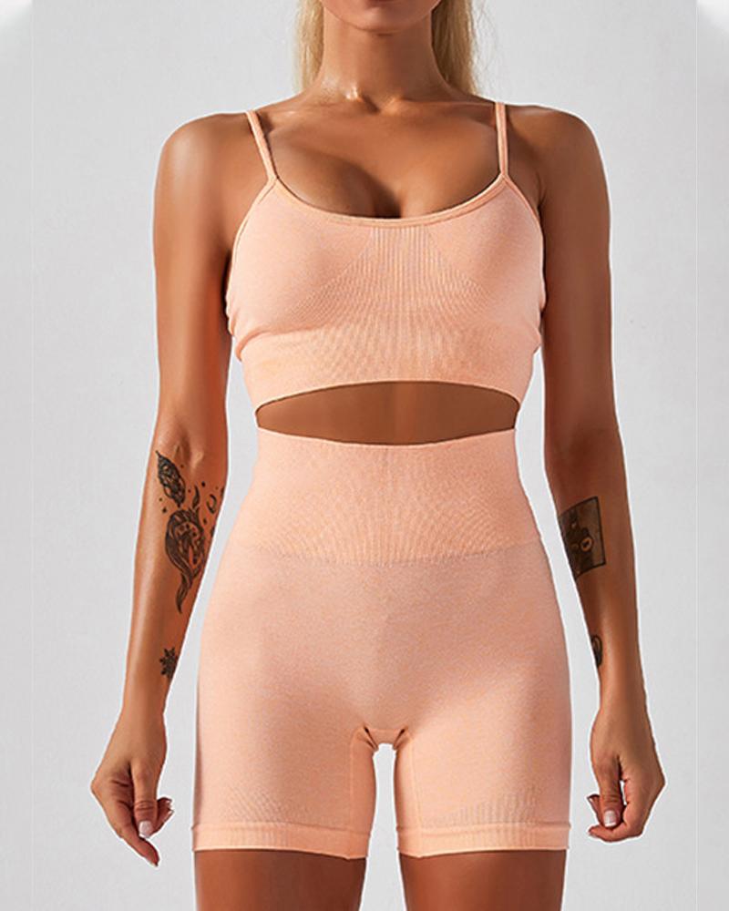 

High Waist Butt Lift Seamless Active Set, Orange