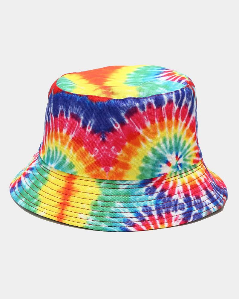 

3D Tie Dye Print Sun-protection Fisherman's Hat, Style1