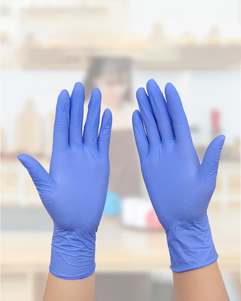 

100PCs disposable gloves rubber latex gloves, used in household general garden household cleaning medical gloves, Dark blue