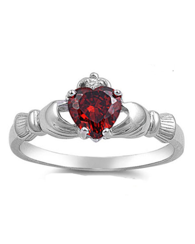 

1pc Love Hand Heart Shaped Ring, Red