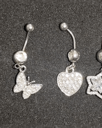 

Zircon Butterfly Heart Star Decor Navel Belly Ring, Style1