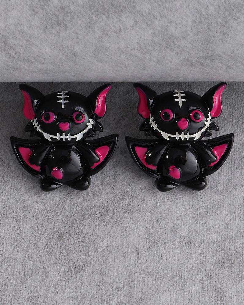 

1Pair Pumpkin Ghost Bat Shaped Halloween Earrings, Style5