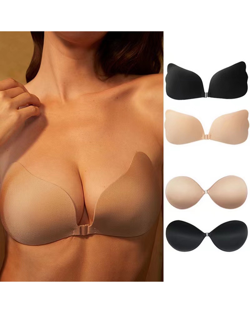 

Angel Wings Adhesive Push Up Lift Up Strapless Invisible Bra Breast Pasty Nude Bra Chest Paste, Style1