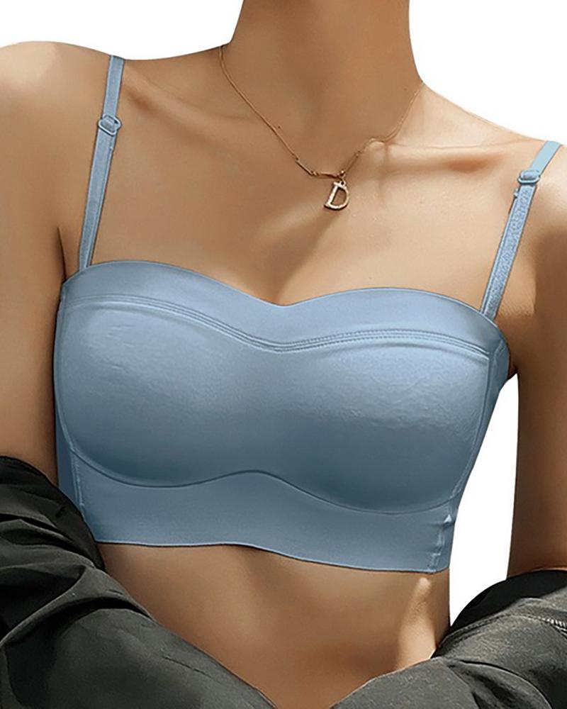 

Strapless Strapless Push Up Bralette, Blue