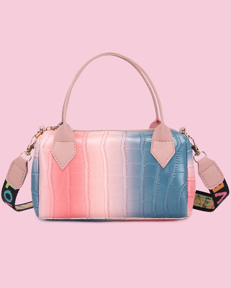 

Ombre Zipper Detail Top Handle Crossbody Bag, Style1