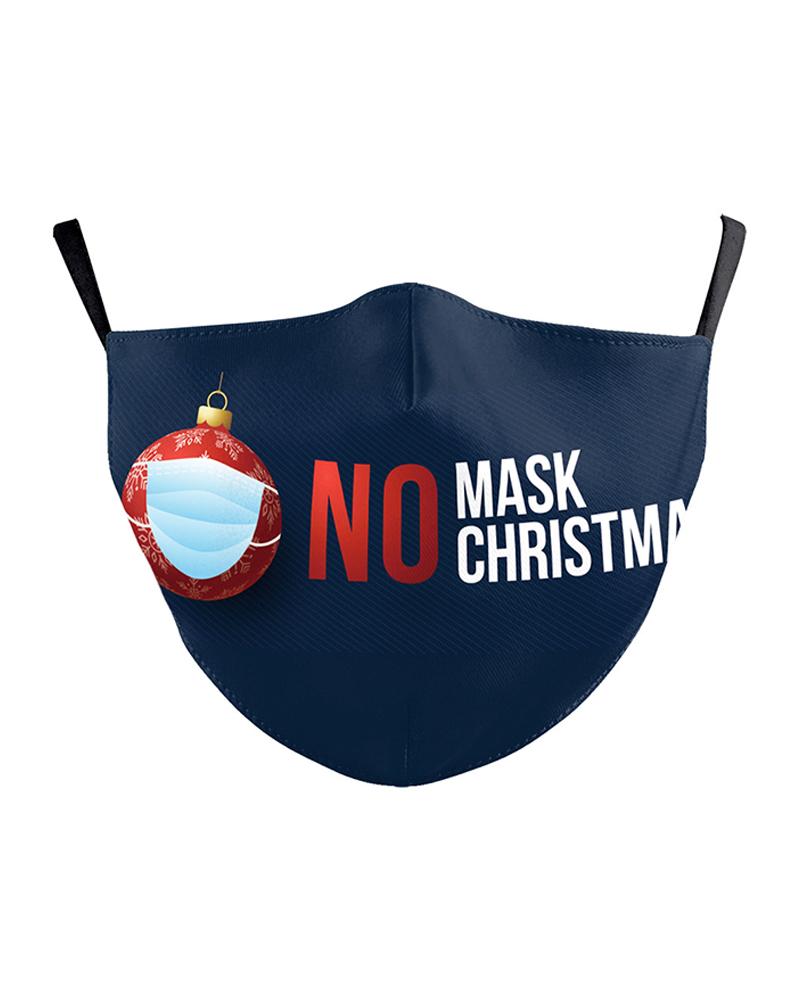 

Christmas Letter Print PM2.5 Breathable Face Mask, Style2