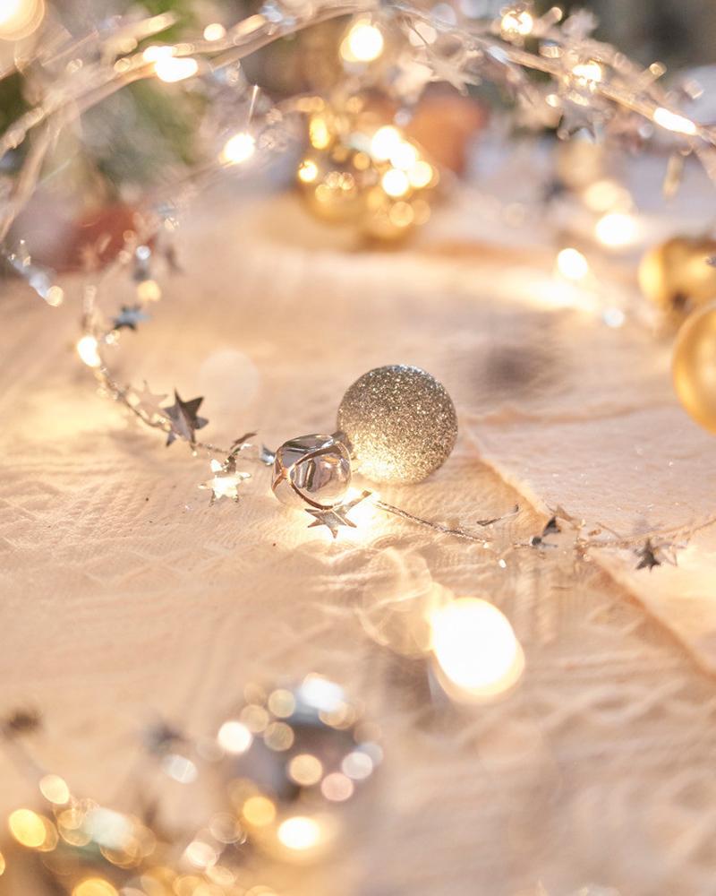 

1pc Christmas String Light 2M Battery Operated Jingle Bell LED String Light Holiday Garden Fireplace Christmas Tree New Year Decoration, Style5