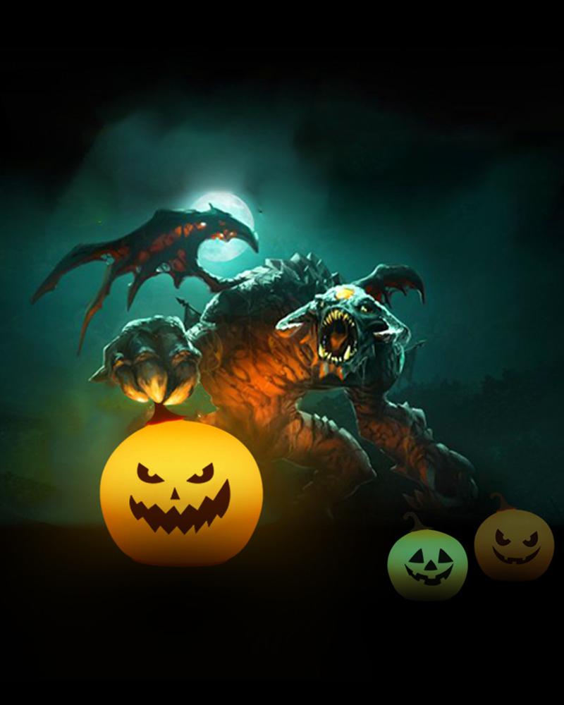 

Halloween Pumpkin Night Light Cute Pumpkin Night Light for Kids Portable Children Silicone Pumpkin Night LampLED Touch Control Night Lamp, Style1