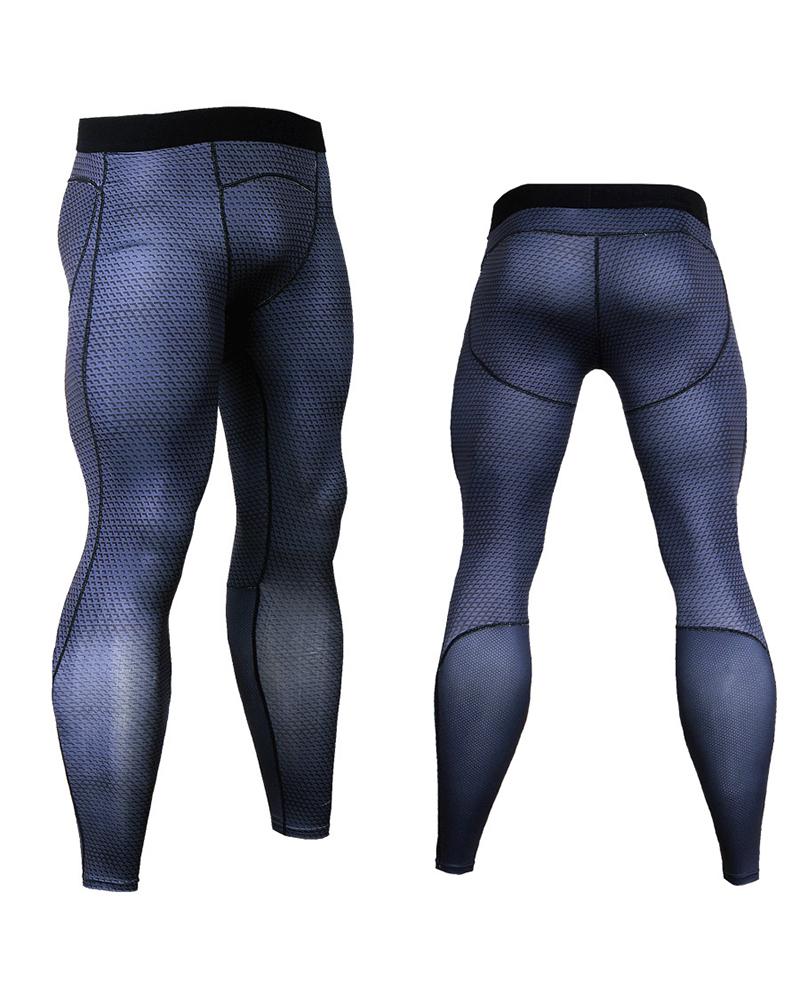 

Solid Color Embossing Quick-drying And Breathable Skinny Yoga Pants, Purplish blue