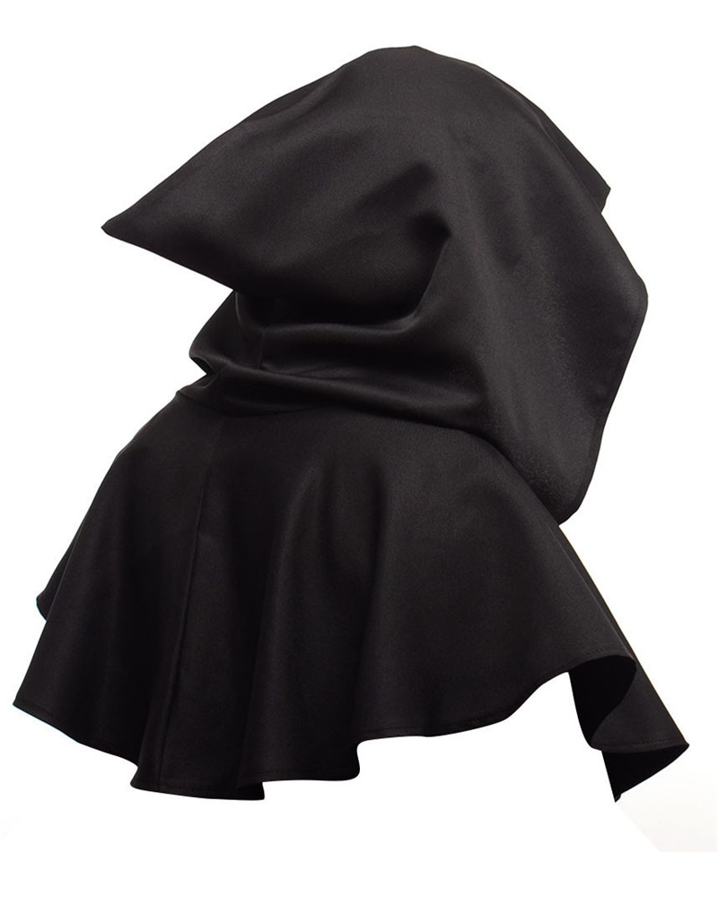 

Gothic Grim Reaper Death Cape Hooded Cloak Medieval Witch Wizard Fancy Cloak Halloween Cosplay Costumes, Black