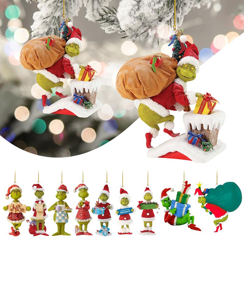 

1pc Christmas Graphic Tree Ornament Hanging Home Decoration, Style1