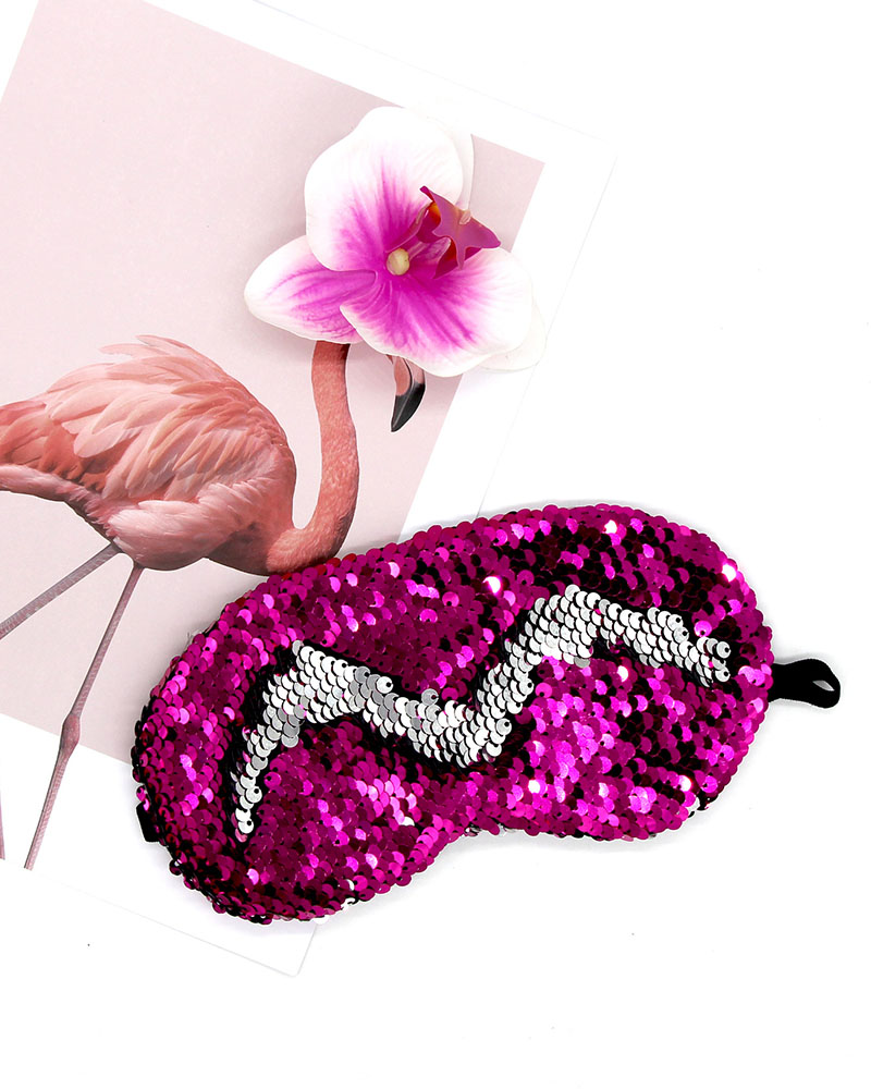 

Allover Sequins Sleeping Eye Mask Cover, Hot pink