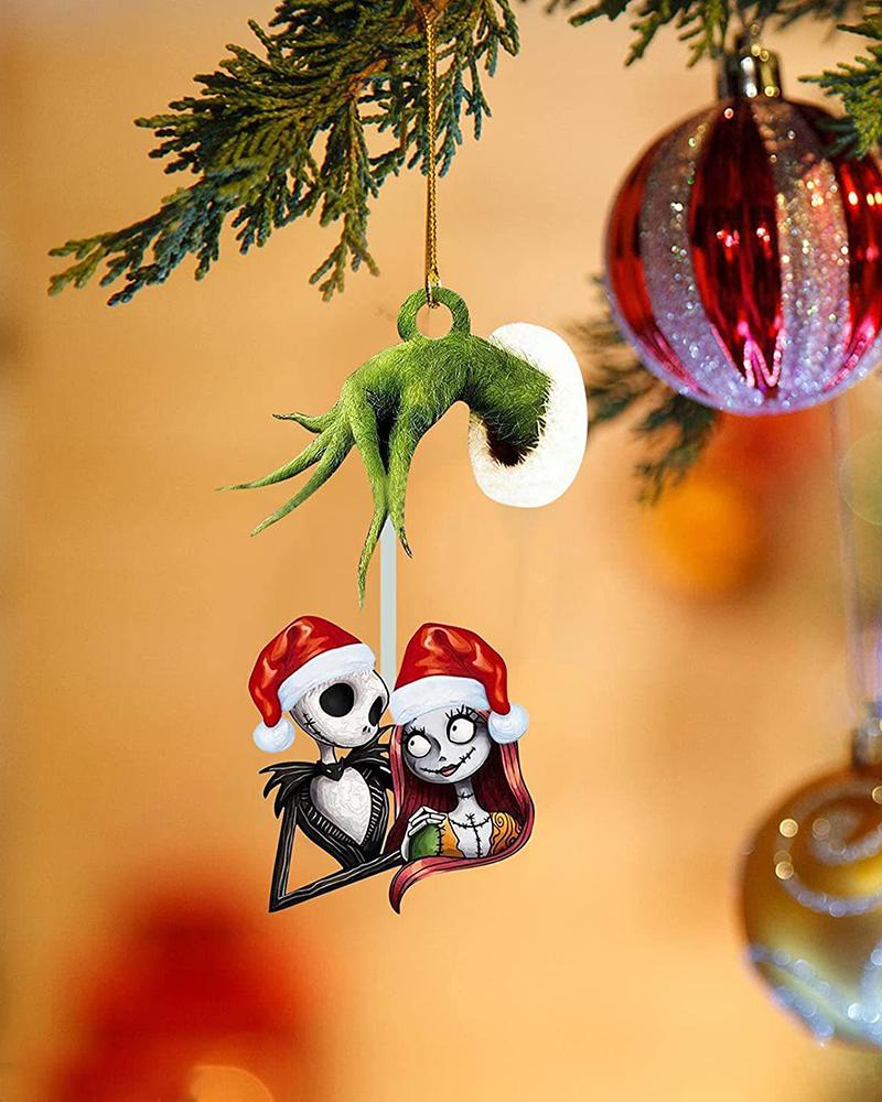 

1pc The Nightmare Before Christmas Skull Graphic Hand Drop Ornament Hanging Decoration, Style7