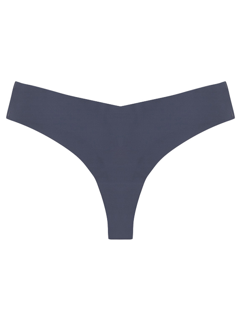 

Low Waist Skinny Solid Color Seamless Panties, Dark blue
