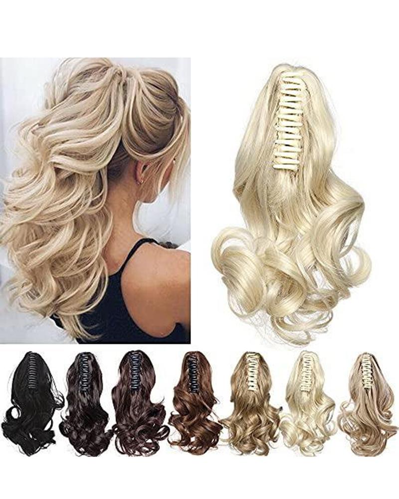 

Body Wave Hair Extensions Long Curly Ponytail Synthetic Hairpieces, Style2