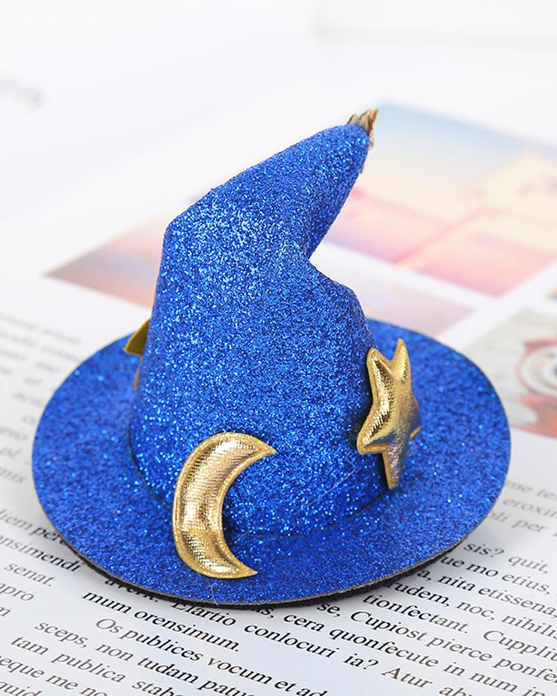

Halloween Witch Hat Cosplay Props Party Masquerade Kids Costume Accessories Party Decoration Ornaments, Blue