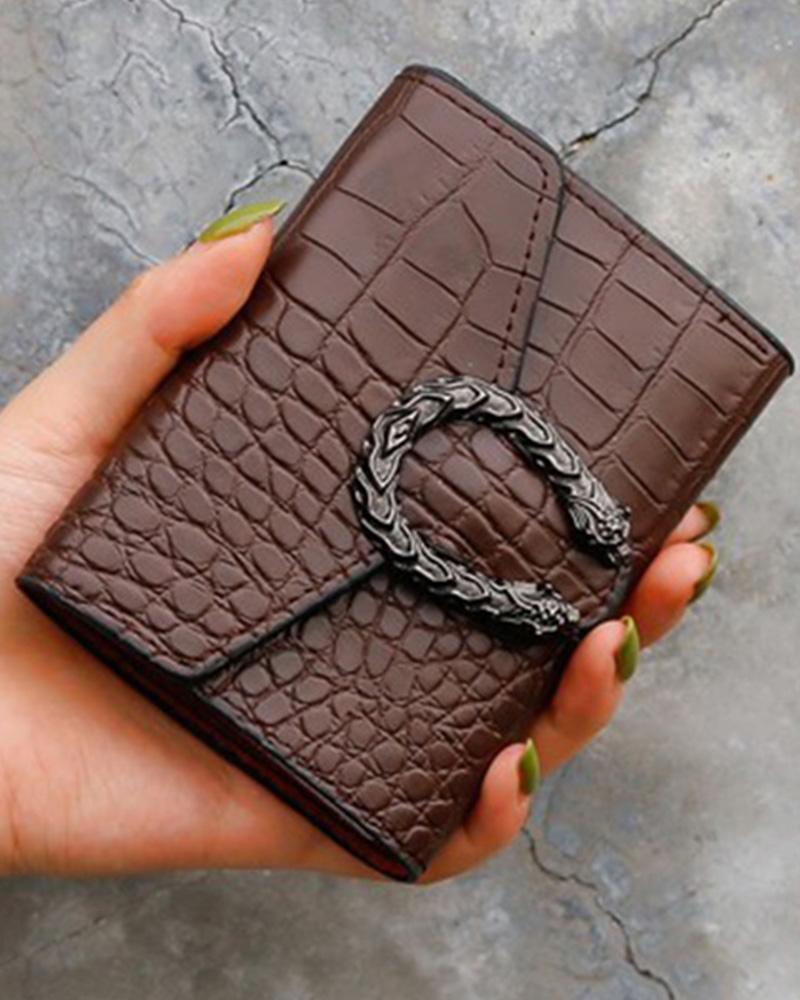 

Croc Embossed Credit Card Wallet, Coffee