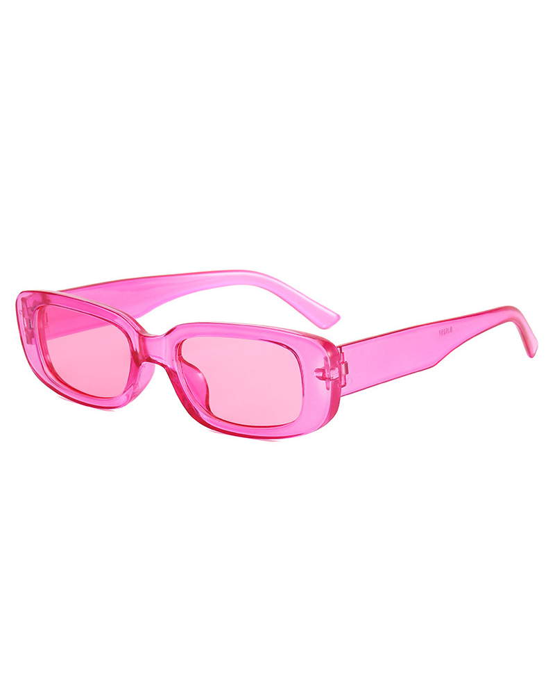 

1Pair Oval Frame Tinted Fashion Sunglasses, Hot pink