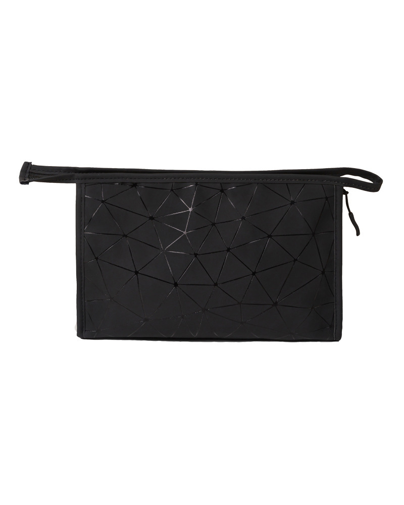 

Geo Print Makeup Bag Portable Cosmetic Beauty Travel Pouch Multifunctional Case Toiletry Organizer, Black