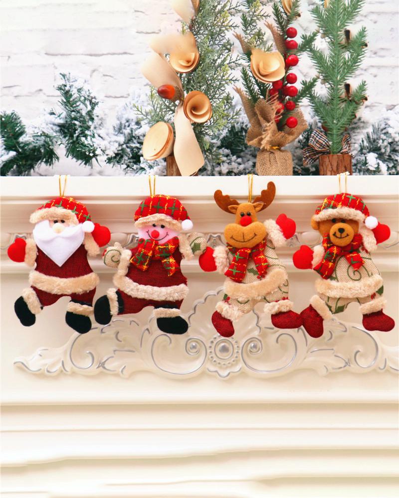 

Christmas Tree Hanging Doll Santa Claus Ornament Snowman Elk New Years Party Toy Decoration, Style1