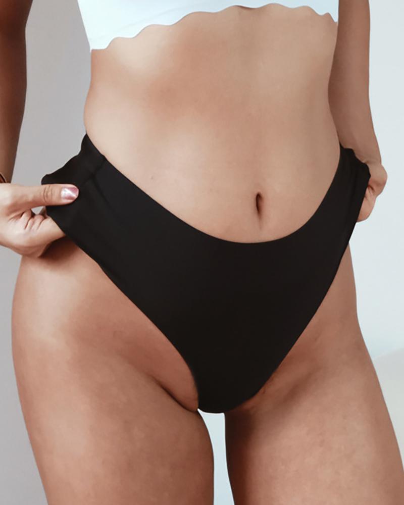 

Seamless G-String Briefs Breathable Cotton Thong Panties, Black