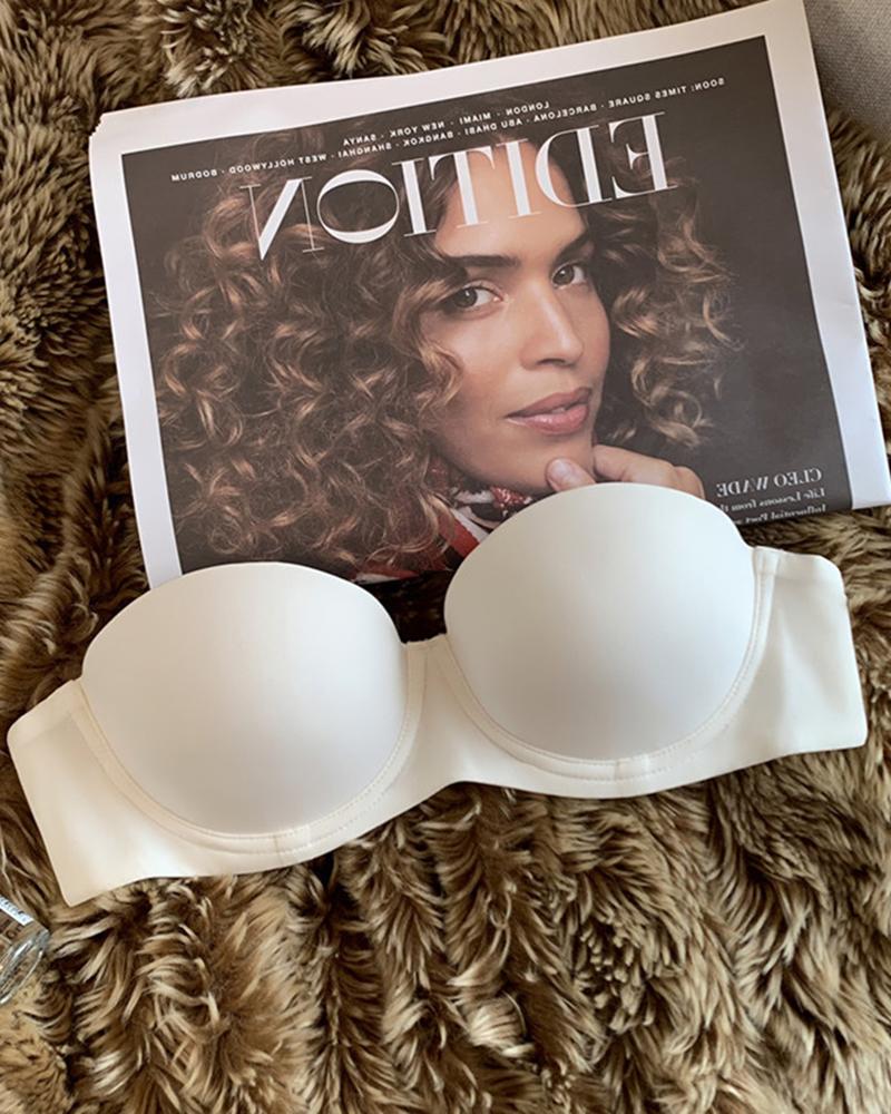 

Seamless Half Cup Push Up Underwire Bra, White