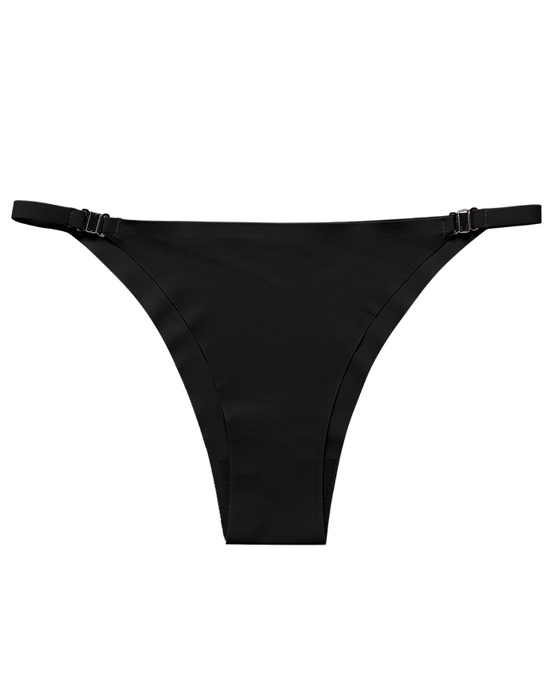 

Seamless Side Magnet Buckle Panty, Black