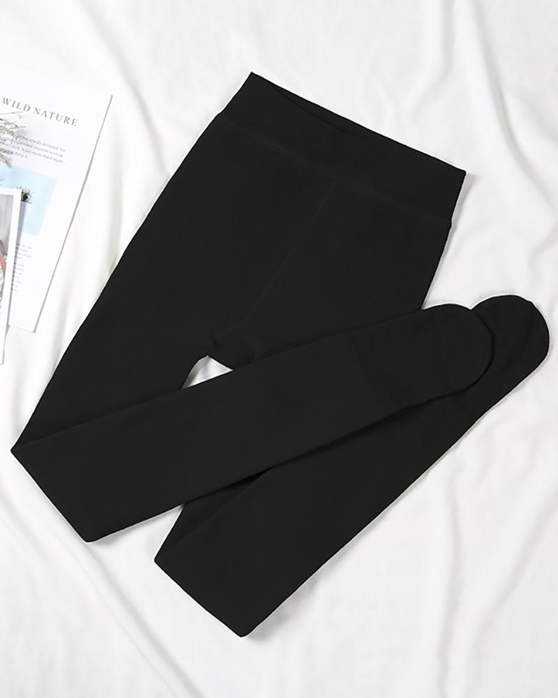 

Thermal Lined High Waist Skinny Leggings, Black