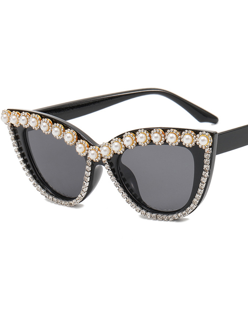 

1Pair Rhinestone Cat Eye Frame Eye Glasses Sunglasses, Style3
