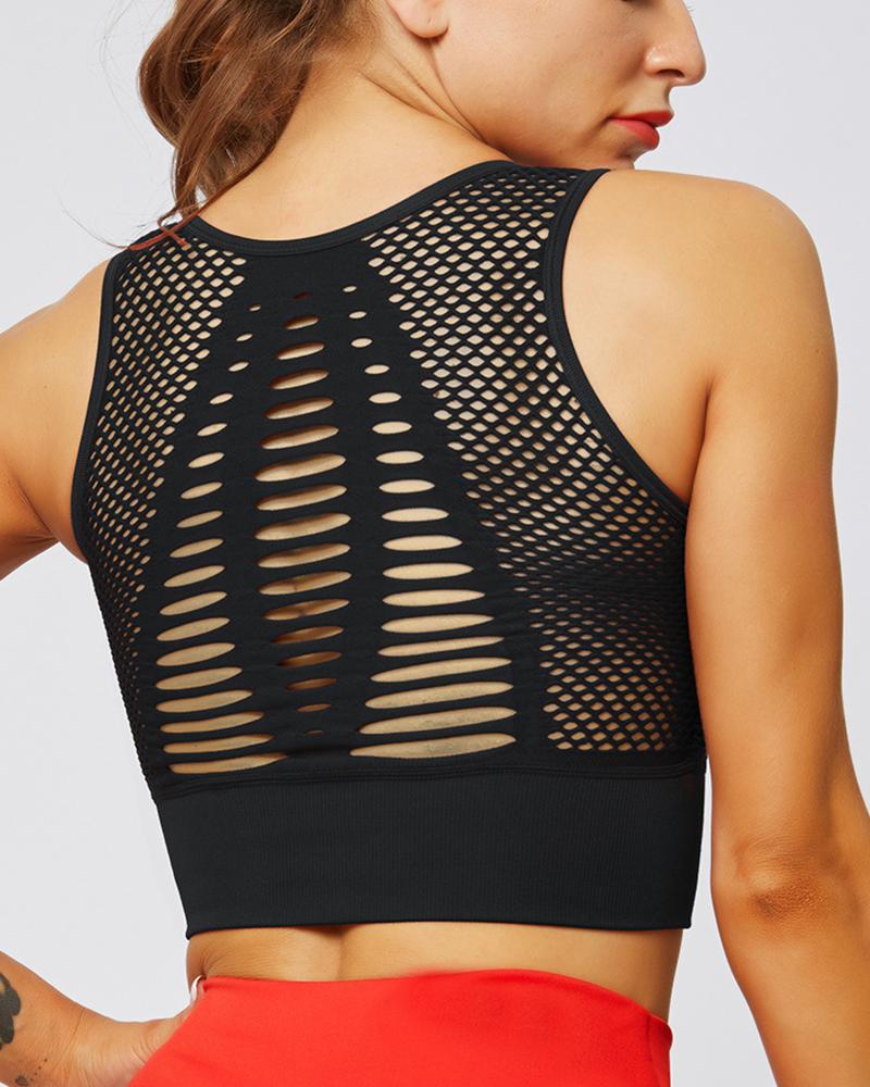 

Cut Out Sports Bra, Black