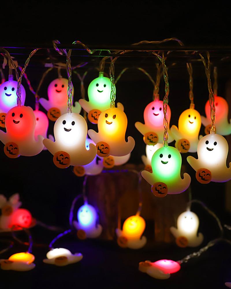 

Halloween String Light Decoration Battery Powered Ghost and Pumpkin Shaped LED String Light, Style1